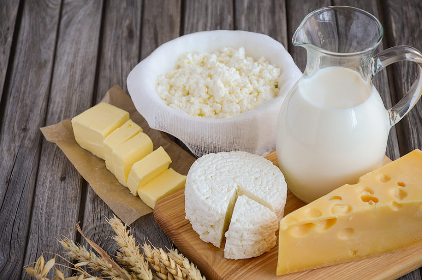 different types of cheese and milk