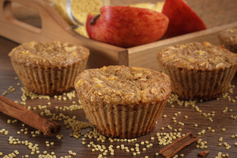 muffin, breakfast, snack, oatmeal, recipe, apple, cinnamon