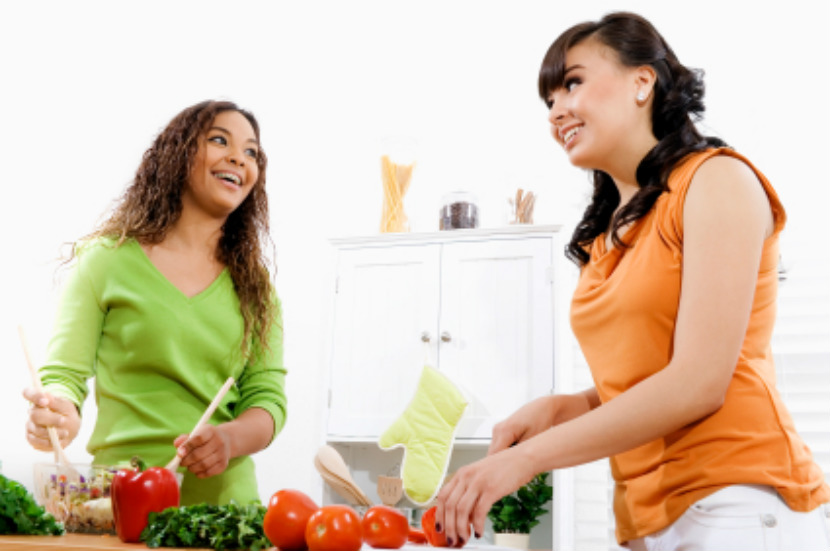 teens cooking, teens in the kitchen