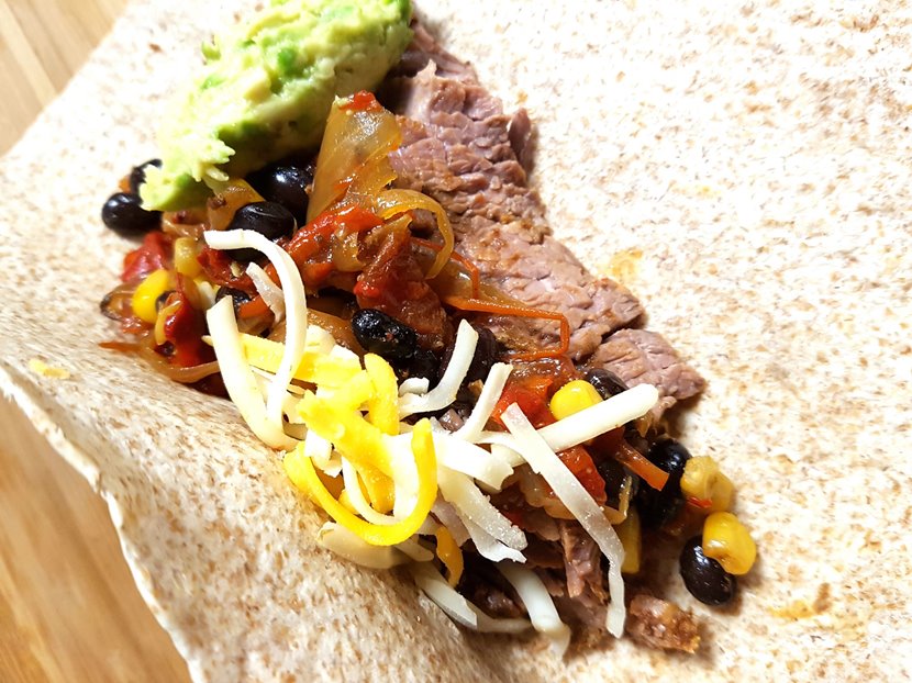 burrito, steak, Mexican, dinner, meal, recipe