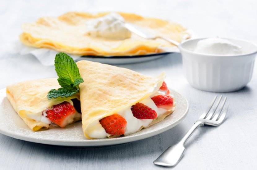 breakfast, crepe, recipe, dessert, fruit